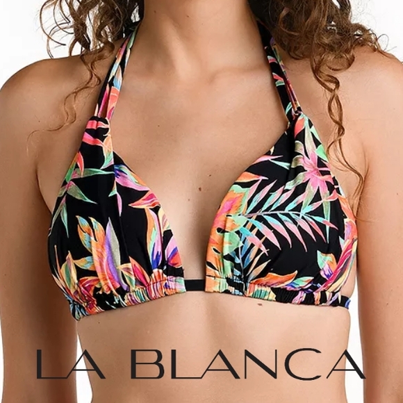 La Blanca Women's Tropical Print Bikini Top - Picture 1 of 4